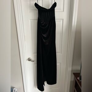 Cadyce black formal‎ dress maxi fancy long size medium halter